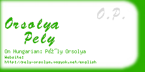 orsolya pely business card